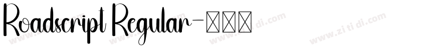 Roadscript Regular字体转换